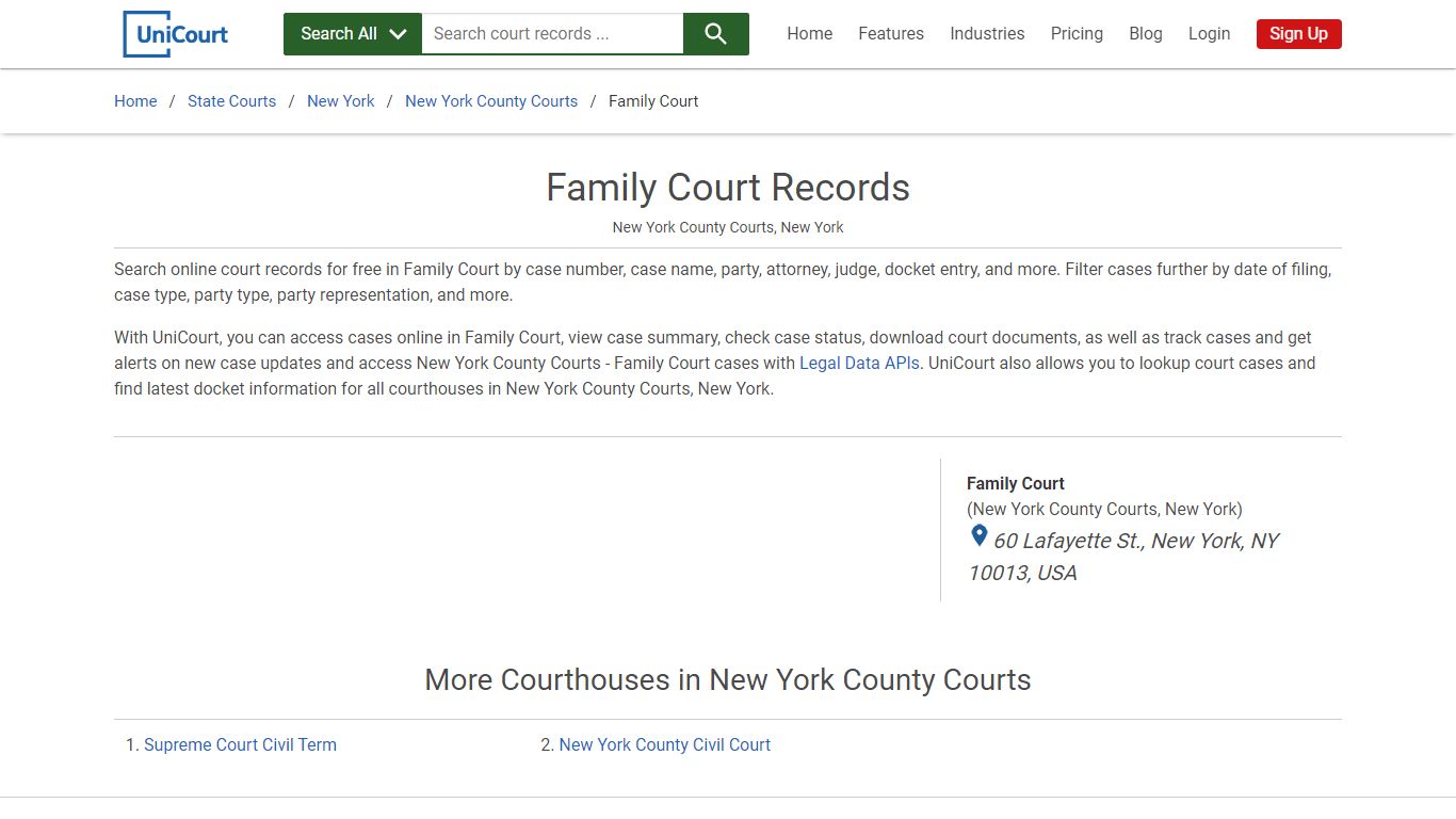 Family Court Records | New York | UniCourt